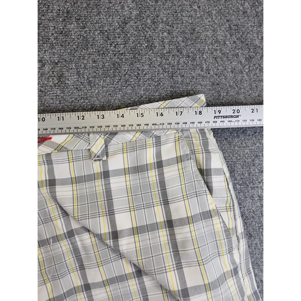 Vintage 90s Y2K Rusty Shorts Mens Size 36 White,gray,yellow,Plaid Excellent 1528